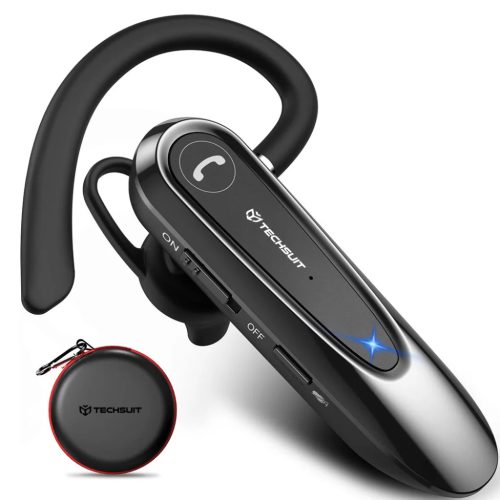 Premium Bluetooth Headset Techsuit (THB54) - Bluetooth, dupla mikrofon - Fekete