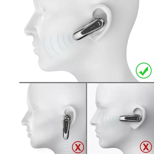 Premium Bluetooth Headset Techsuit (THB54) - Bluetooth, dupla mikrofon - Fekete
