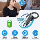 Premium Bluetooth Headset Techsuit (THB54) - Bluetooth, dupla mikrofon - Fekete