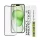 Techsuit - 111D Teljes Fedésű / Teljes Ragasztású Üveg - iPhone 15 Plus / iPhone 16 Plus - Fekete üvegfólia