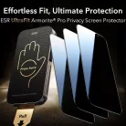 iPhone 17 Pro Max Fekete ESR - Corning UltraFit Privacy (3 darabos kiszerelés) üvegfólia