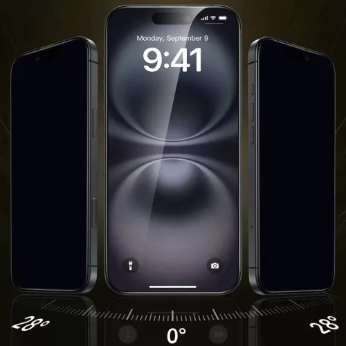 iPhone 17 Pro Fekete ESR - Corning UltraFit Privacy üvegfólia 3db-os csomag