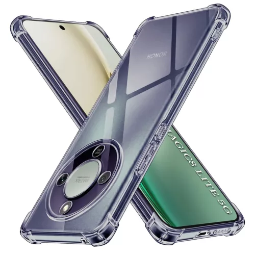 Honor Magic8 Lite Füstfekete Techsuit Ütésálló Átlátszó Szilikon tok
