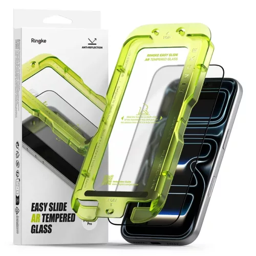 iPhone 17 Pro Ringke Easy Slide tükröződésmentes edzett üveg átlátszó üvegfólia