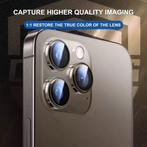 iPhone 17 Pro / iPhone 17 Pro Max Titánium AR Kameraüveg - Navy Blue Lito üvegfólia