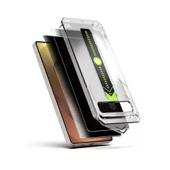   Samsung Galaxy S26 Plus Techsuit - [Ujjlenyomat-olvasó kompatibilis] TitanGlass CrystalHD (2 darab) - Adatvédelmi. üvegfólia