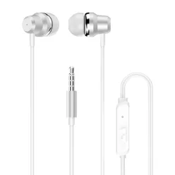   Dudao X10PRO vezetékes fülhallgató, mini jack 3,5mm, fülbe helyezhető, távirányítóval - fehér