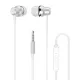 Dudao X10PRO vezetékes fülhallgató, mini jack 3,5mm, fülbe helyezhető, távirányítóval - fehér