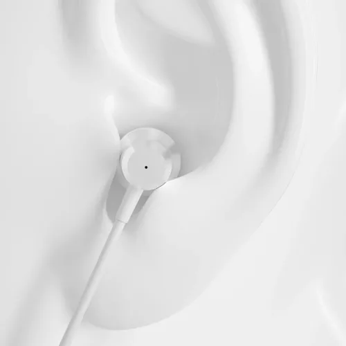 Dudao X10PRO vezetékes fülhallgató, mini jack 3,5mm, fülbe helyezhető, távirányítóval - fehér