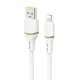 Dudao L25L USB-A - Lightning kábel 1m 30W lágy szilikon fonattal - Fehér