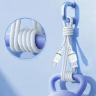 Dudao L25L USB-A - Lightning kábel 1m 30W lágy szilikon fonattal - Fehér