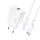 Dudao A23LEU 2.4A GaN EU USB-A fali töltő USB-A–Lightning kábellel - Fehér