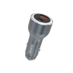   Dudao R4Ultra 120W Power Delivery Quick Charge LED autós töltő USB-A USB-C - Szürke