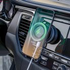 Dudao F24MAX autós telefontartó 15W vezetéknélküli töltéssel, MagSafe kompatibilis, automata tapadókoronggal - fekete