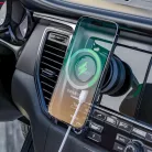 Dudao F24MAX autós telefontartó 15W vezetéknélküli töltéssel, MagSafe kompatibilis, automata tapadókoronggal - fekete