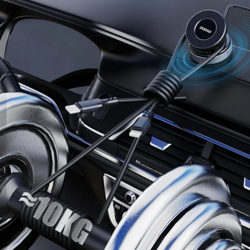 Dudao F24 MagSafe Kompatibilis Autós Tartó Szélvédőre vagy Műszerfalra Tapadókoronggal - Fekete