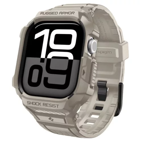 Apple Watch 10 / 11 46mm Spigen Rugged Armor Pro tok, Dűne Bézs