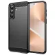 Samsung Galaxy A57 5G Carbon Silicone Techsuit - Fekete tok