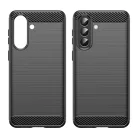 Samsung Galaxy A57 5G Carbon Silicone Techsuit - Fekete tok