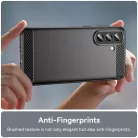 Samsung Galaxy A57 5G Carbon Silicone Techsuit - Fekete tok