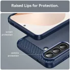 Samsung Galaxy A57 5G Kék Techsuit Carbon szilikon tok