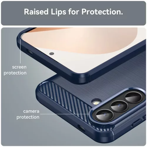 Samsung Galaxy A57 5G Kék Techsuit Carbon szilikon tok