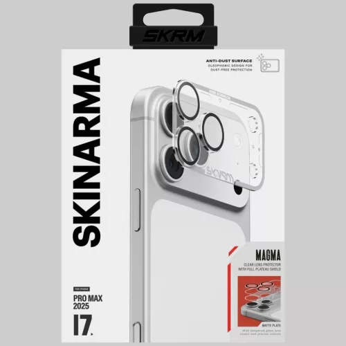 iPhone 17 Pro Max Camera Lens Glass Skinarma Magma Full Matte üvegfólia szürke