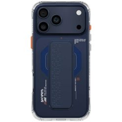   iPhone 17 Pro Max Case Skinarma Haxa mágneses töltés + tartó állvány kék tok