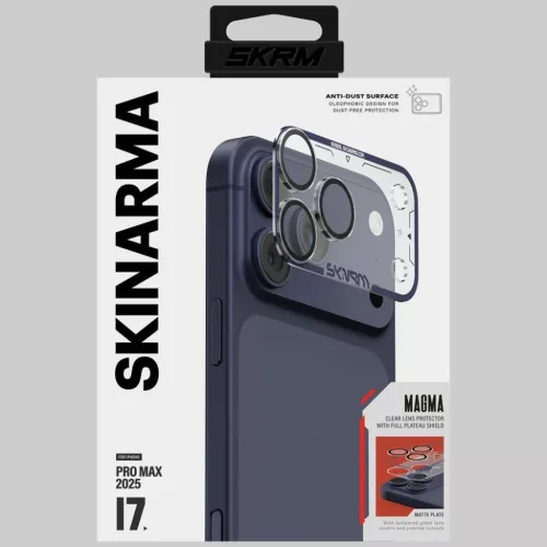 iPhone 17 Pro Max Camera Lens Glass Skinarma Magma Full Matte kék üvegfólia