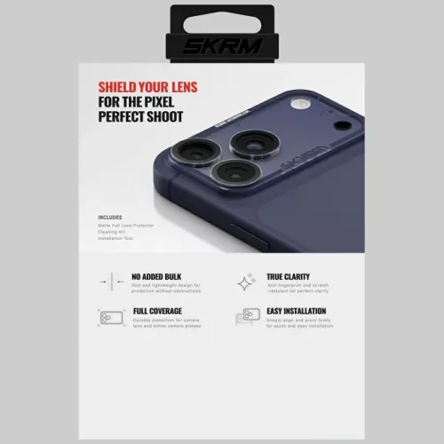 iPhone 17 Pro Camera Lens Glass Skinarma Magma Full Matte kék üvegfólia