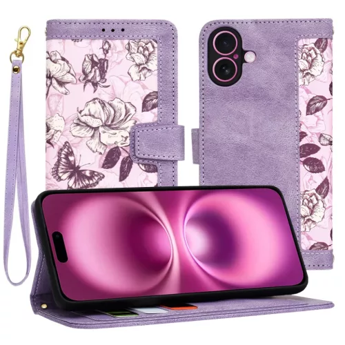 Techsuit - FlipCraft - iPhone 16 Plus - Titokzatos Lila tok
