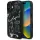 iPhone 16 Karl Lagerfeld Grained Pattern & Logo MagSafe fekete tok