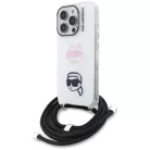 iPhone 16 Pro Karl Lagerfeld IML Crossbody Karl&Choupette Head tok fehér