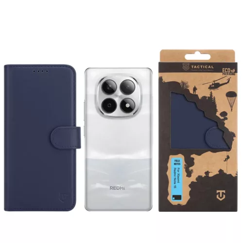 Xiaomi Redmi Note 15 Kék Tactical Field Notes tok