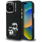 iPhone 16 Pro Karl Lagerfeld Szilikon Karl&Choupette Sketch MagSafe tok fekete