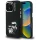 iPhone 16 Pro Karl Lagerfeld Szilikon Karl&Choupette Sketch MagSafe tok fekete