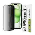 Techsuit - 111D Privacy Teljes Ragasztás - iPhone 15 Plus / iPhone 16 Plus - Fekete üvegfólia