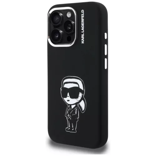 iPhone 16 Pro Karl Lagerfeld Szilikon Karl Sketch MagSafe fekete tok