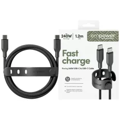   PanzerGlass Empower Racing 240W USB-C–USB-C kábel 1.2m fekete