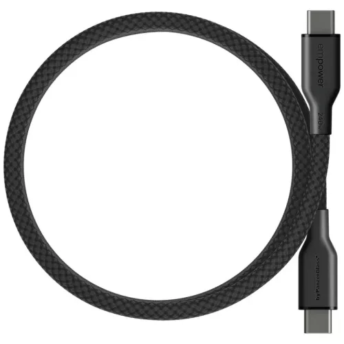 USB-C kábel PanzerGlass Empower Magnetic 240W USB-C - USB-C 1,5m fekete