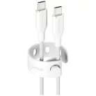 PanzerGlass Empower Racing 60W USB-C - USB-C Kábel 2m ezüst-fehér