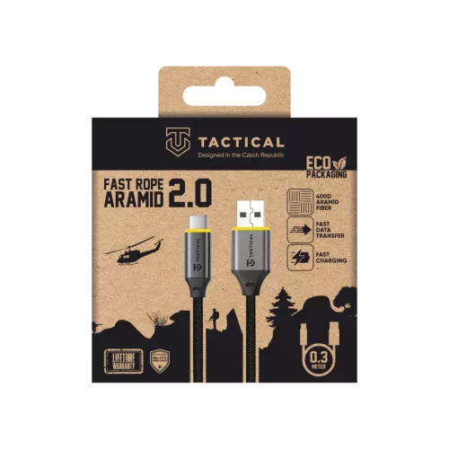 USB-A/USB-C 0.3m Tactical Fast Rope Aramid 2.0 Kábel