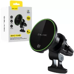   Blavec BHC-04B Qi2.2 25W mágneses autós telefontartó qi töltéssel szellőzőre erősíthető (BHC04B-MAVIB) fekete MagSafe
