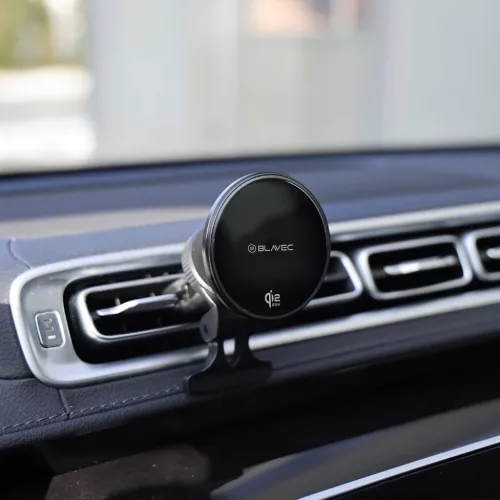 Blavec BHC-04B Qi2.2 25W mágneses autós telefontartó qi töltéssel szellőzőre erősíthető (BHC04B-MAVIB) fekete MagSafe