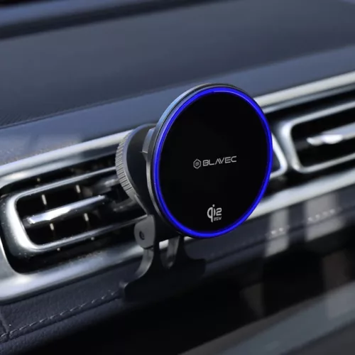 Blavec BHC-04B Qi2.2 25W mágneses autós telefontartó qi töltéssel szellőzőre erősíthető (BHC04B-MAVIB) fekete MagSafe