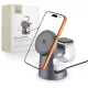 Tech-protect Qi2.2-25w-a48 3in1 Magnetic Magsafe Wireless Charger Dark Grey