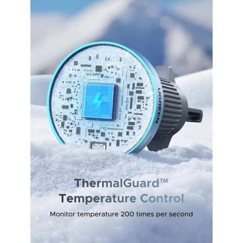 UGREEN W758 vezeték nélküli autós töltő, 25W, 1.67A, kék