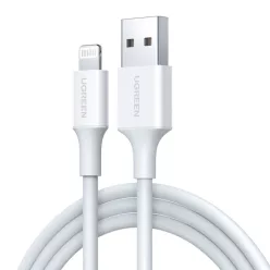   USB-A - Lightning Kábel UGREEN US155 (20730), 18W, 2.4A, 2m, Fehér