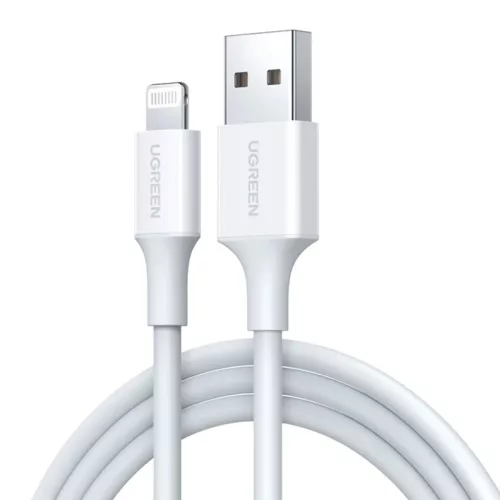 USB-A - Lightning Kábel UGREEN US155 (20730), 18W, 2.4A, 2m, Fehér