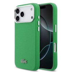  iPhone 17 Pro Max zöld Lacoste Iconic Petit Pique Metal Logo MagSafe tok